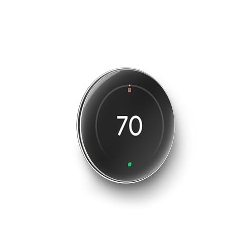 Google Nest Learning Thermostat (4th Gen, 2024) - Energy Saving Smart Thermostat with Adaptive Eco - Works with Alexa an