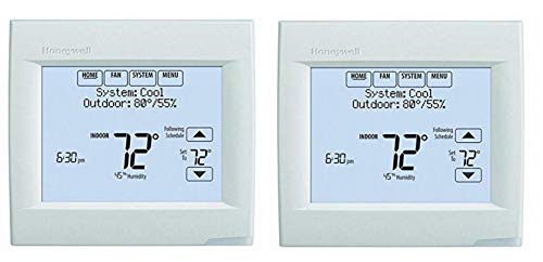 Honeywell TH8321WF1001 Wifi Vision Pro 8000 with Stages Upto 3 Heat / 2 Cool for Home Wi-Fi Thermostat 2 Pack Temperatur