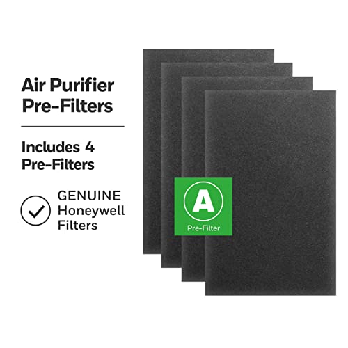 Honeywell HRF-A100 Air Purifier Pre-Kit Filter 4-Pack - Allergen Dust VOC Pet Kitchen Wildfire Odor Removal Air Quality
